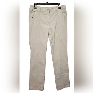 [Conrad C Collection] Golf Straight Leg Stretchy Beige Pants Women's 12